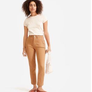 Everlane The Slim Leg Crop Pant in Tawny Brown